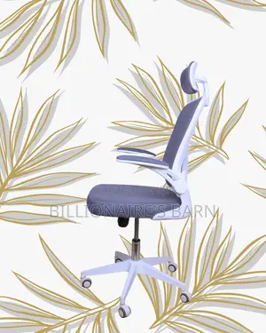 Orthopedic White Ergonomic Office Chair — Relieves Lower Back Pressure