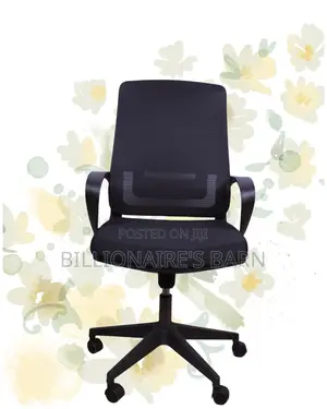Black Ergonomic Mesh Office Chair | Ergonomic Headrest Support