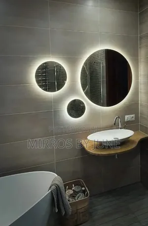 3piece Bathroom and Sink Area Mirrror With White Led Strip Light
