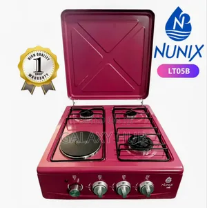 New Model Nunix Table Top Cooker 3 Gas + 1 Electric Burner Stove