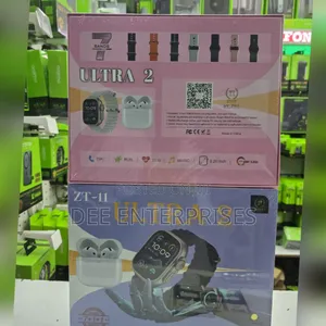 Ultra 2 Smart Watch With 7 Replacement Straps and Free Earbuds
