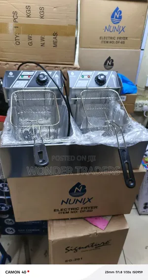 Double Deep Fryer Nunix Double Tank 6+6lt Chips/Chicken Stainless