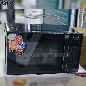Icona 30 Litres Digital Microwave With Grill - Black 
