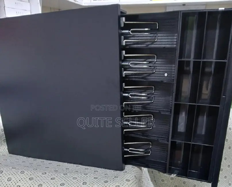 5 Tray Cash Register Drawer Keeps Money Locked Up Securely