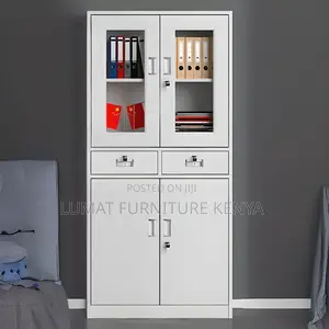 Modern Half Glass Office Storage Cabinet