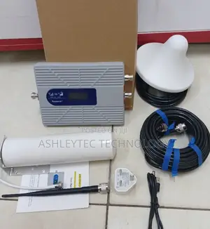 White High Gain Signal Booster for Mobile Phones 5g, 4g,3g,2g