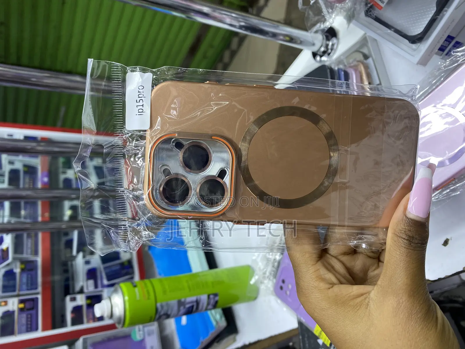 Waldeng iPhone 15 Pro Mag Case With Integrated Camera Lens Protector
