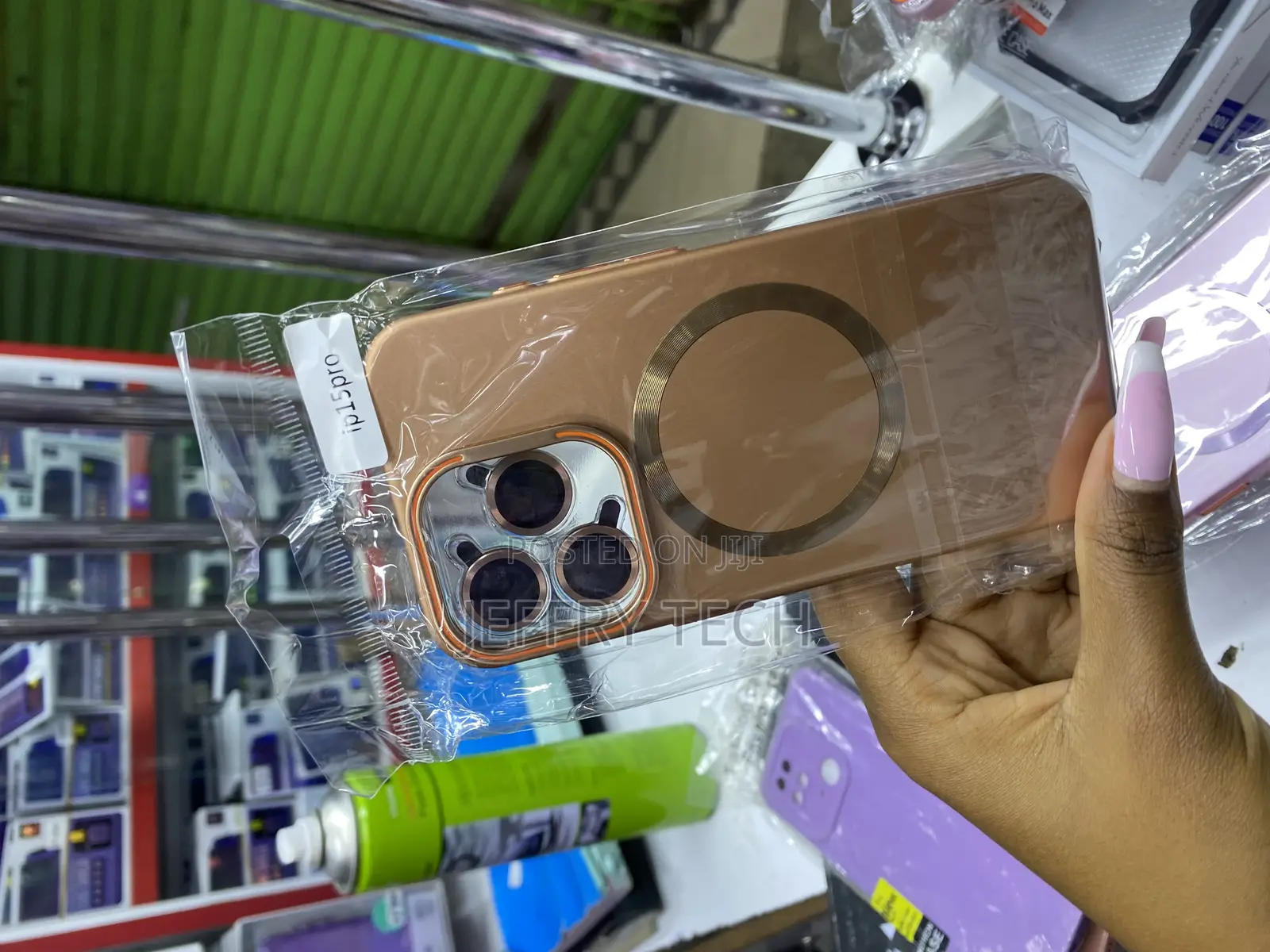 Waldeng iPhone 15 Pro Mag Case With Integrated Camera Lens Protector