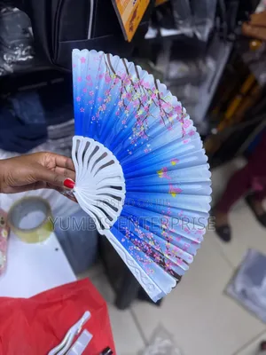 Blue Colorful Foldable Fans at 300 KSH