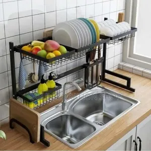 Stainless Kitchen Counter Over the Sink Dish Drainer Rack