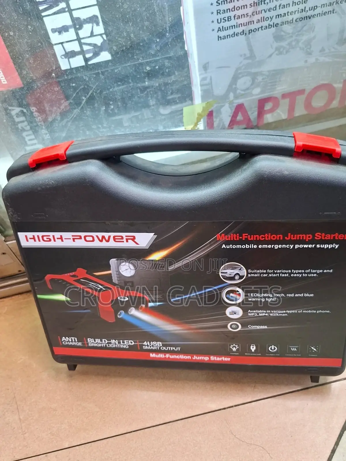 Multifunction Jump Starter Power Bank With Air Compressor 600a Peak