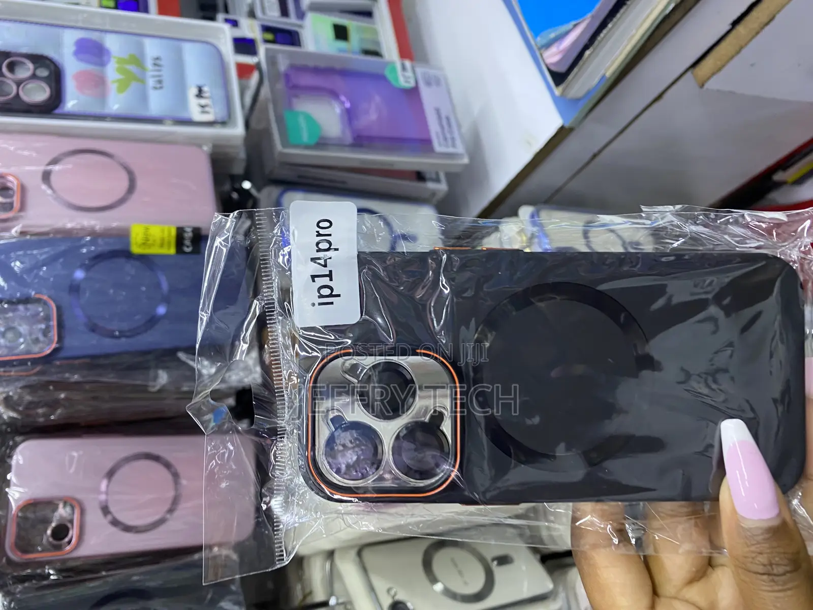 Caxxy Magnetic for iPhone 14 Pro Max Case With Lense Protector / Stand