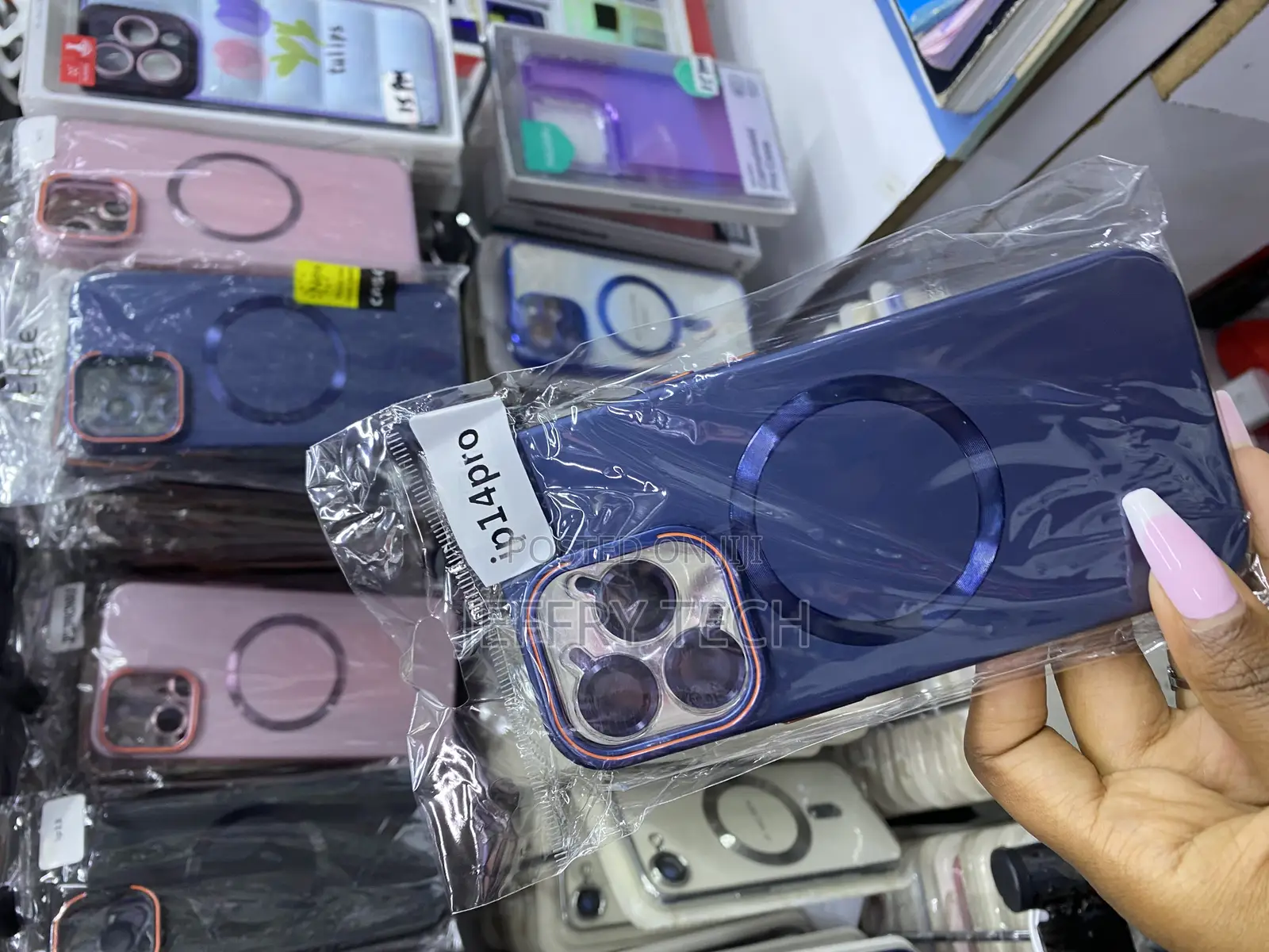 Asdf Magnetic for iPhone 14 Pro Case With Lense Protector and Stand