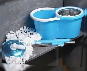 Metallic Spin Mop - Heavy Duty Easy Wringing! Saves Time Water "