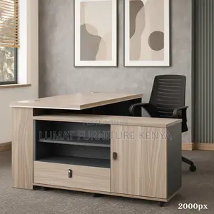 Wooden 1.6 Metre Office Desk With Storage