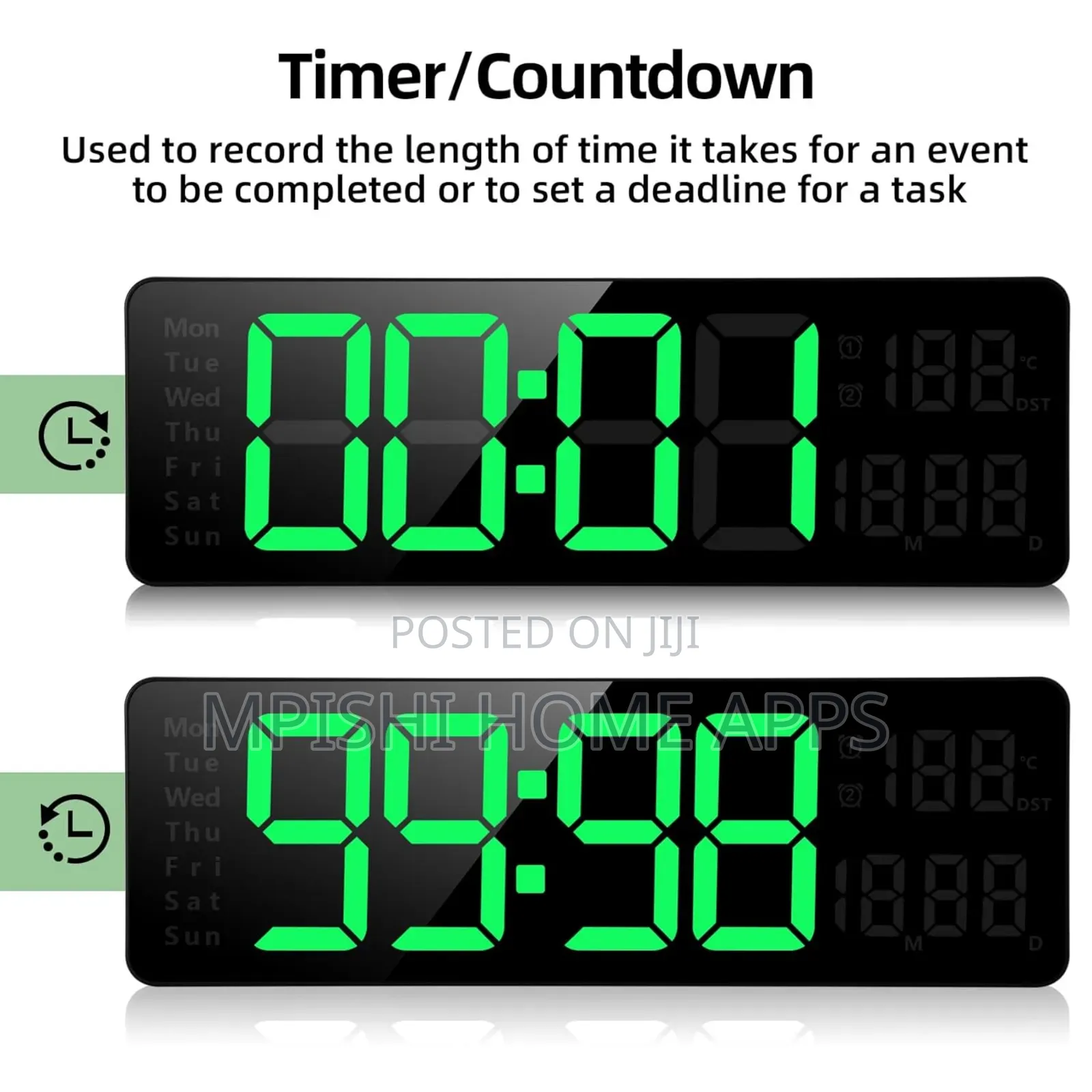 Led Digital Alarm Clock Large Display