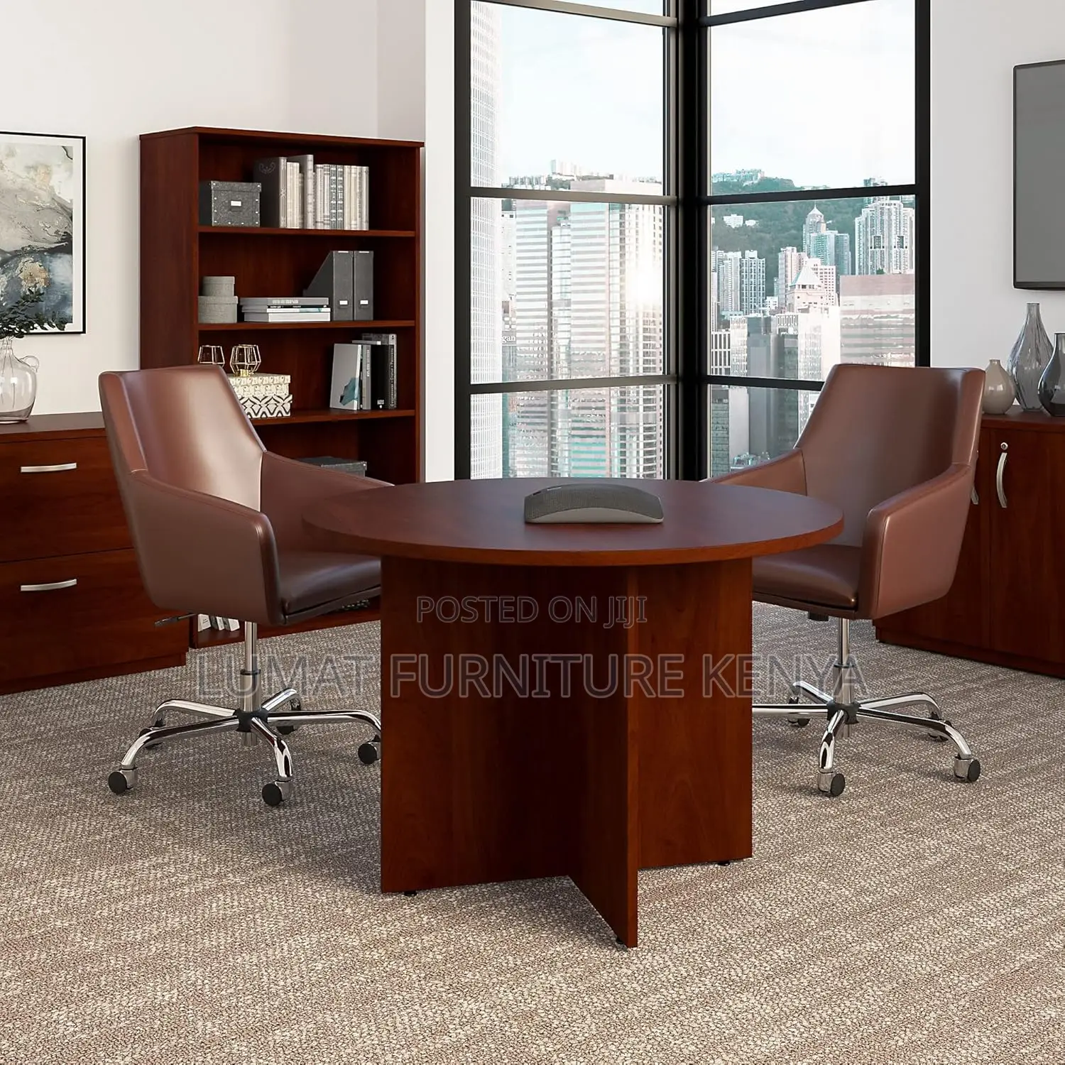 Stylish Minimal Round Discussion Table