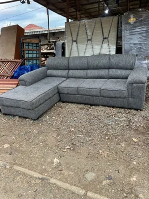5 Seater Grey L-Shaped Sectional Sofa - Limited Stock