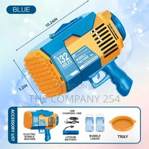 132 Holes Rechargeable Bubble Machine Now in Three Colours