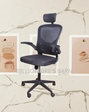 High-Back Grey Ergonomic Office Chair — Smooth-Rolling Mobility