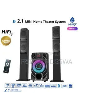 Nunix 2.1ch Nu- M11 Home Theater Speaker System Tall Boy