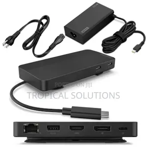 Lenovo Usb-C Dual Display Travel Dock With 100w Adapter