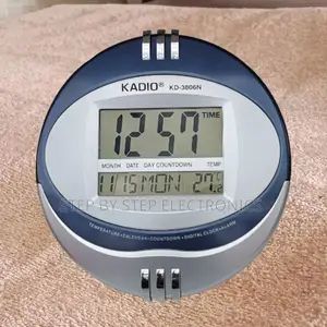 Kadio 3806n Digital Wall and Table Clock With Day, Date, Temp Display