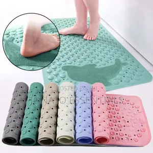 Bathroom Anti-Slip Mat With a Foot Brush