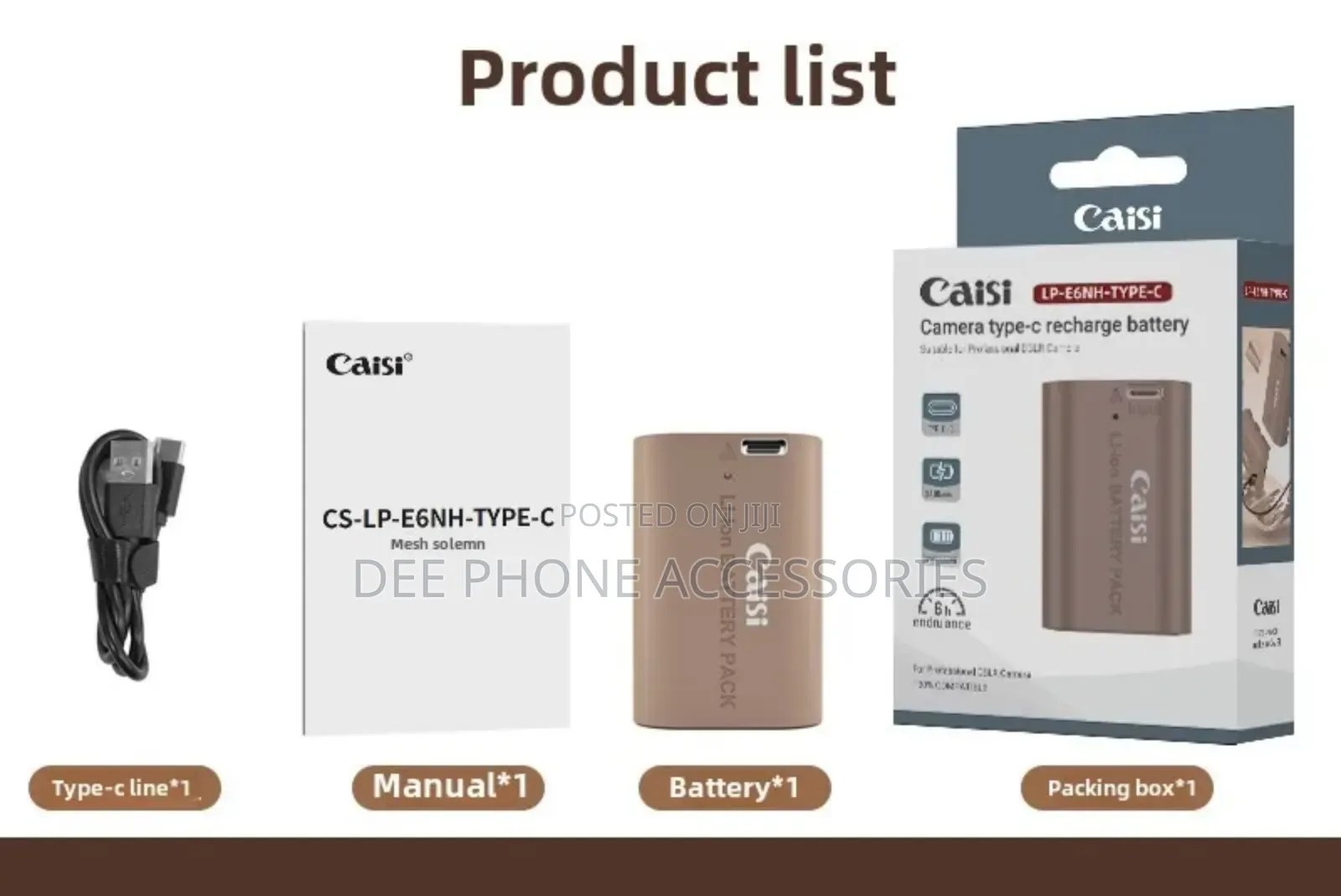 Type C Lp E6nh Battery