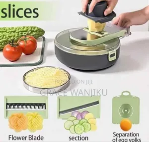 *9in1 Functions Vegetable Cutter Round Bowl Dice,Shred Slice*