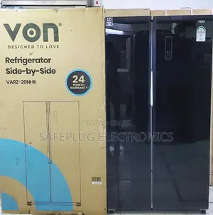 Von 429 Litres Top Freezer Side by Side Refrigerator - Black