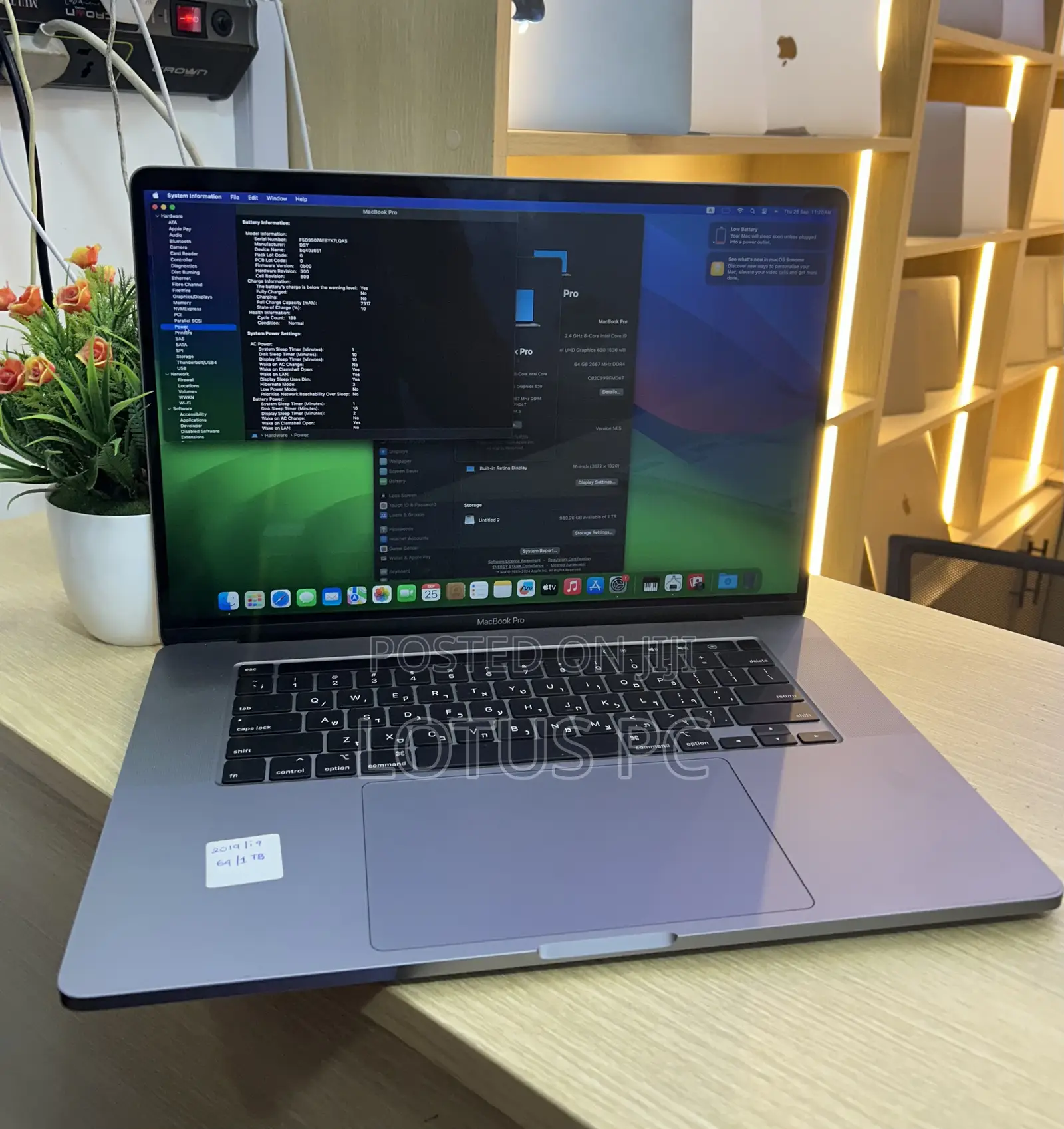Laptop Apple MacBook Pro 2019 64GB Intel Core i9 SSD 1T