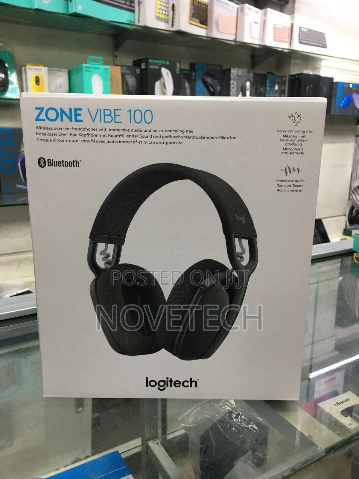 Logitech Zone Vibe 100 Wireless Bluetooth Over-Ear Headset Headphones