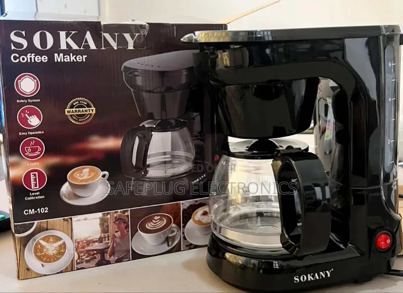 6 Cups Sokany Coffee Maker - Brew Rich Aromatic Coffee at Home