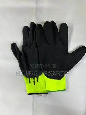 Green And Black Impact Resistant Gloves