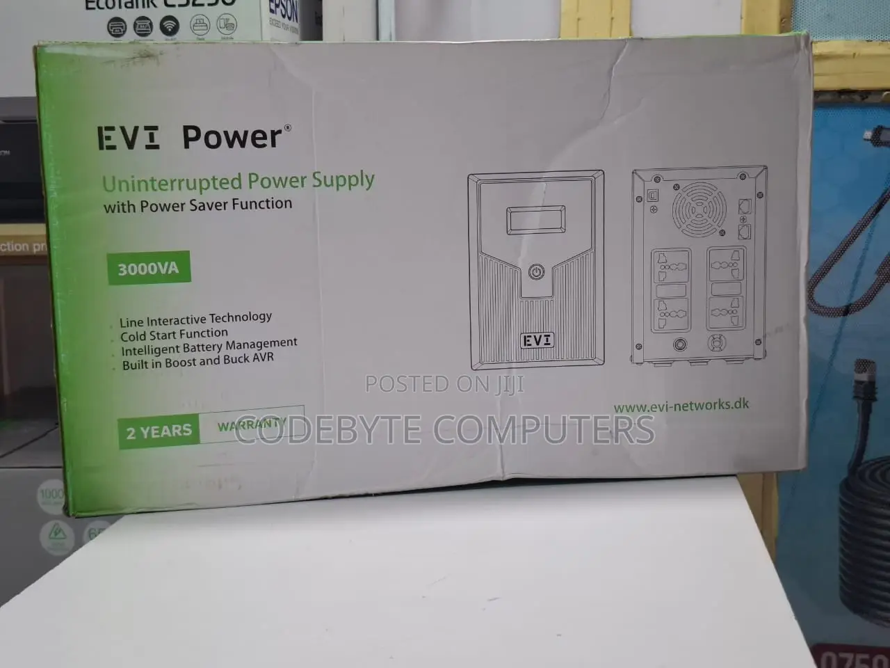 Evi 3000va / 1800w Line Interactive Ups - Lcd Display, Monitering
