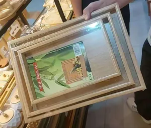 3pcs Bamboo Tray Set