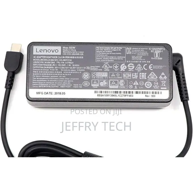 Lenovo 65w Usb Type-C Charger – Fast and Safe Charging for Laptops