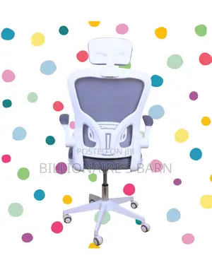 Comfy White Ergonomic Office Chair | Steel Frame