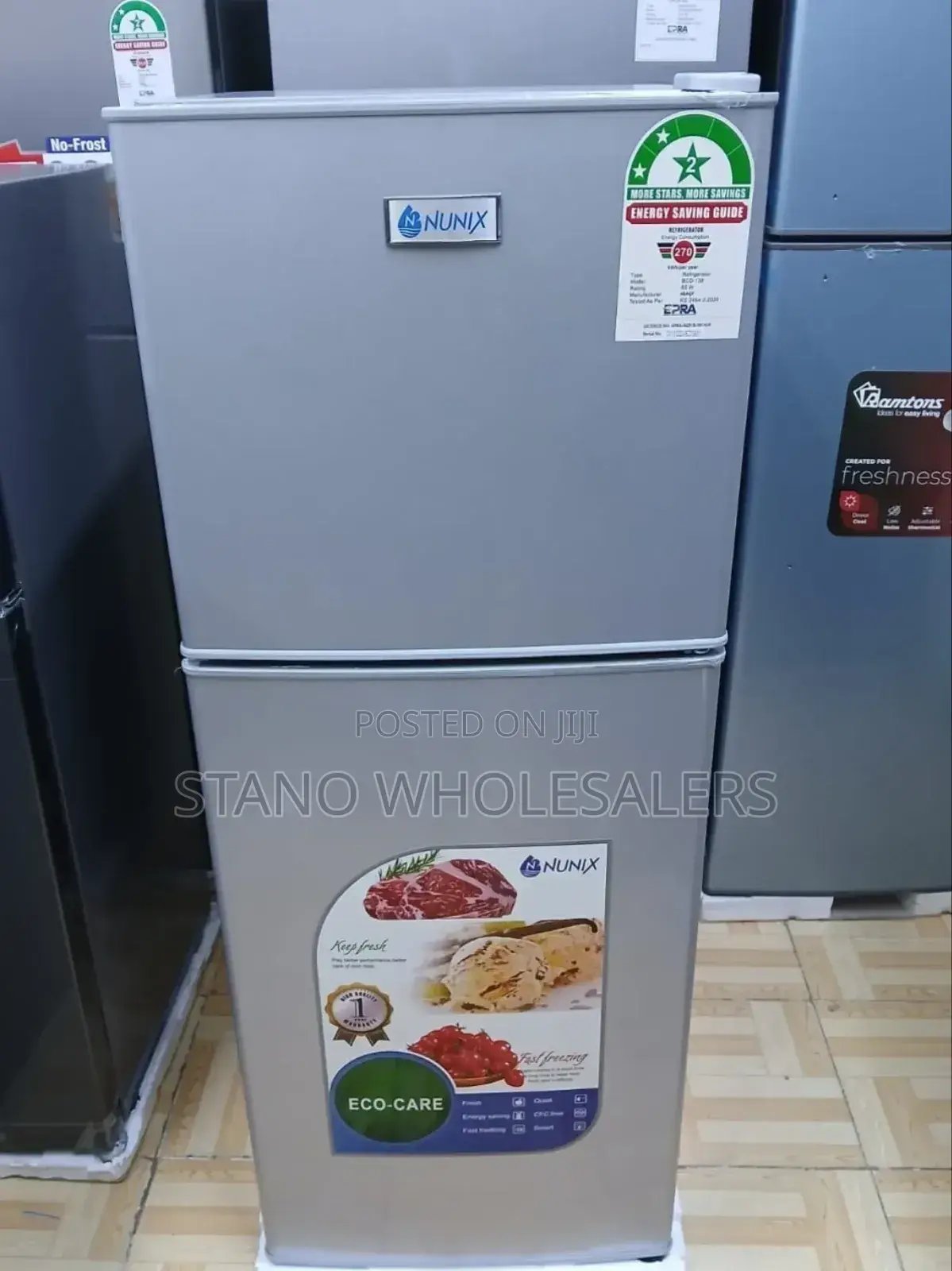 Nunix 210litres Fridge Double Door