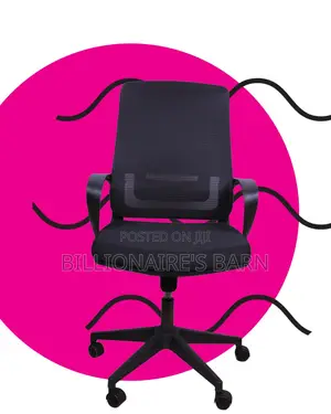 Stylish Black Ergonomic Mesh Office Chair — Great for Study or Work