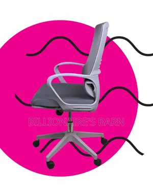 Space-saving Grey Ergonomic Mesh Office Chair | Headrest Support