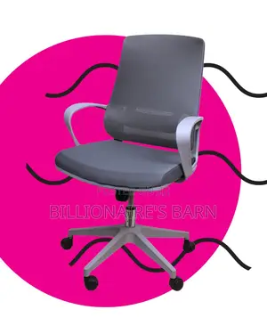 Space-saving Grey Ergonomic Mesh Office Chair | Headrest Support