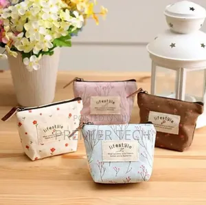 Japanese and Korean Men of Women Small Fresh Plant Floral Coin Purse