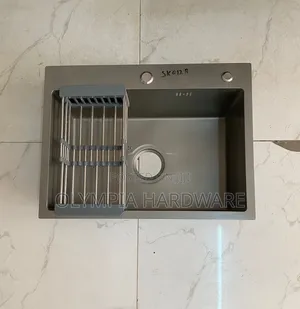 Single Black Kitchen Sink (60x45cm