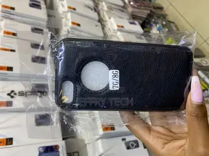 Clickfleek Premium Pu Leather Logo View Back Cover for iPhone 7g/8g