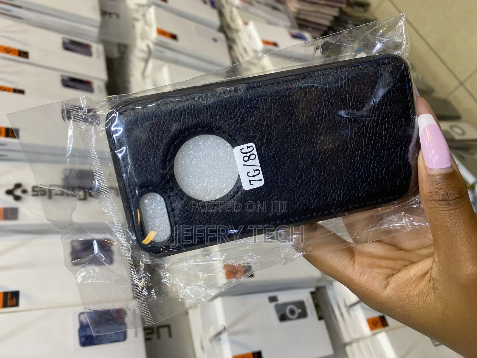 Clickfleek Premium Pu Leather Logo View Back Cover for iPhone 7g/8g