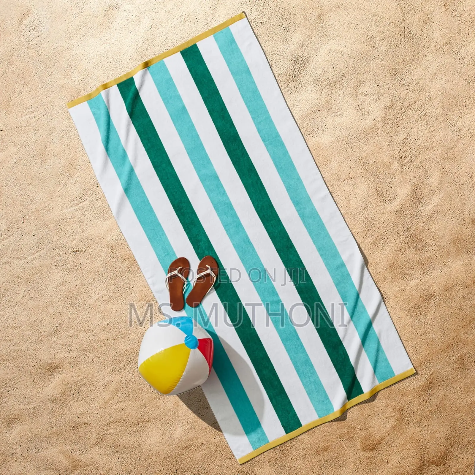 Lavish Cabana Striped Large Beach Pool Towel