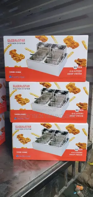 Globalstar Double Tank 6+6l Stainless Steel Double Deep Fryer at 5800