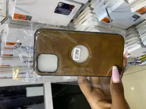 Uloka Tpu Leather iPhone 12 Pro Back Case With Logo Cut